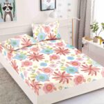 Husa Pat Dublu cu elastic cu 2 fete de perna, tesaturaTip Finet JOJHP13