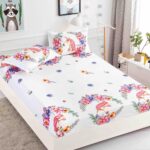 Husa Pat Dublu cu elastic cu 2 fete de perna, tesaturaTip Finet JOJHP43