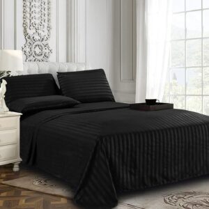 Lenjerie Pat Dublu, Damasc, Bumbac 100 %, Cearceaf cu elastic 180*200 cm