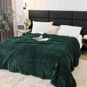 Patura Cocolino cu Dungi ,Pat 2 Persoane, 200x230 cm  - Verde