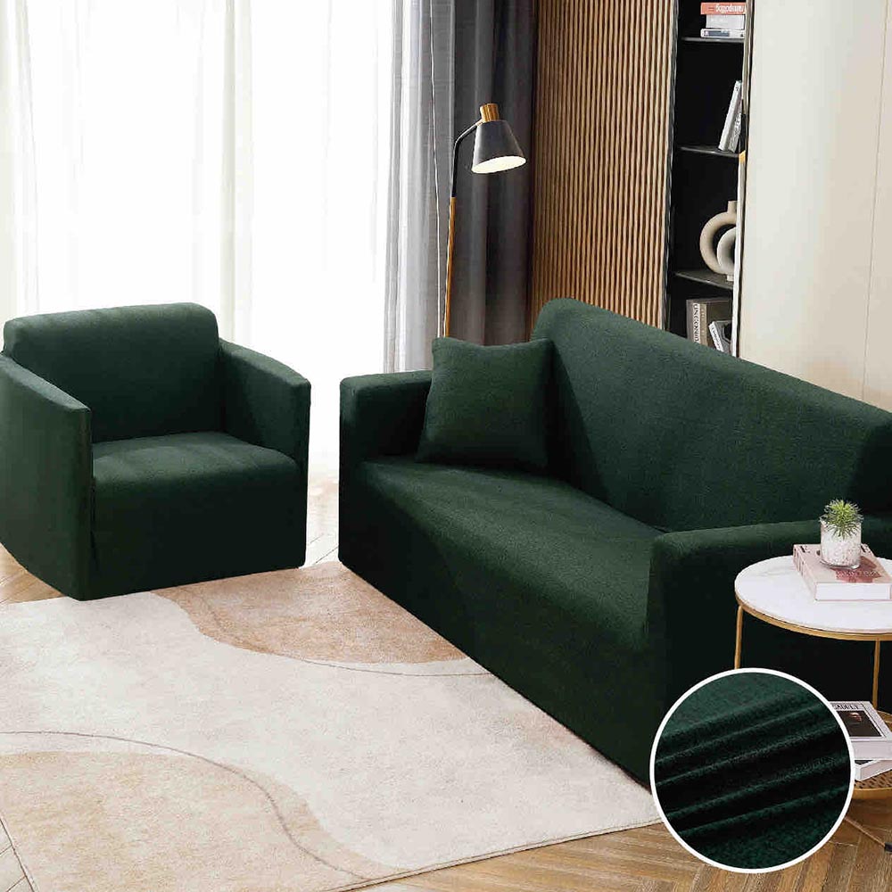 037 Set Husa Elastica pentru Canapea 3 Locuri + Fata de Perna - imagine 1