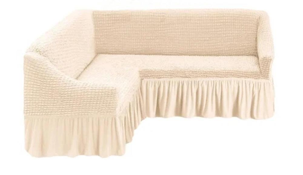 ivoire HCLTC00008 Husa cu volan coltar - material creponat Ivoire - imagine 1