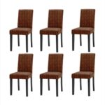 Set 6 huse elastice pentru scaune,  model Jacquard  Maro