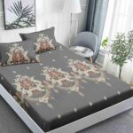 Husa Pat Dublu cu elastic cu 2 fete de perna, tesaturaTip Finet JOJHP91
